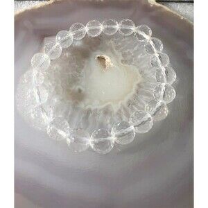 Clear Quartz Faceted Bracelet - 8.8mm
